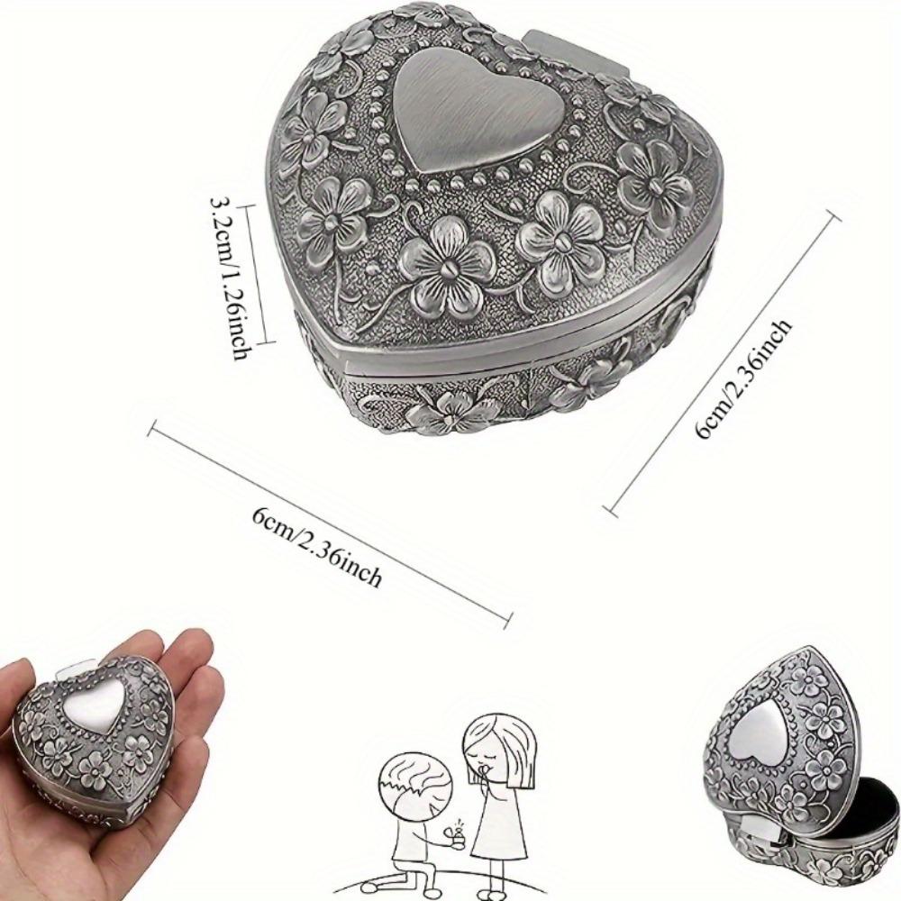 

Engraved Metal Ring Box Wedding Ring Holder for Ceremony Magnetic Closure Keepsake Jewelry Box Elegant Present Engrave A Name серебряный