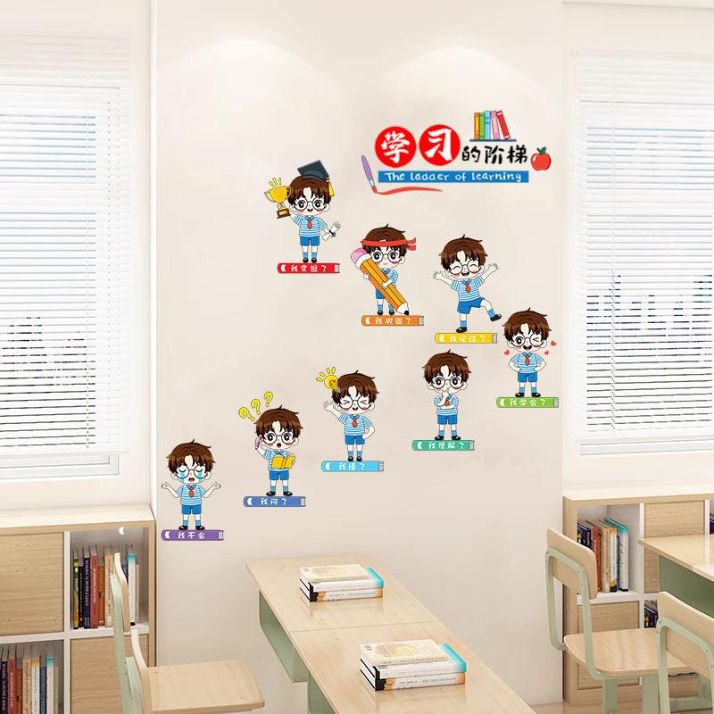 Decorative Wall Stickers Creative Cartoon Wall Stickers School Inspirational Student Stickers Classroom Layout