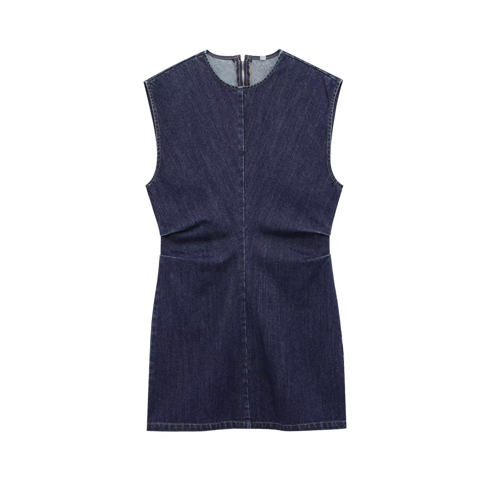 

2025 Spring Women s Casual Slimming Sleeveless Denim Dress M