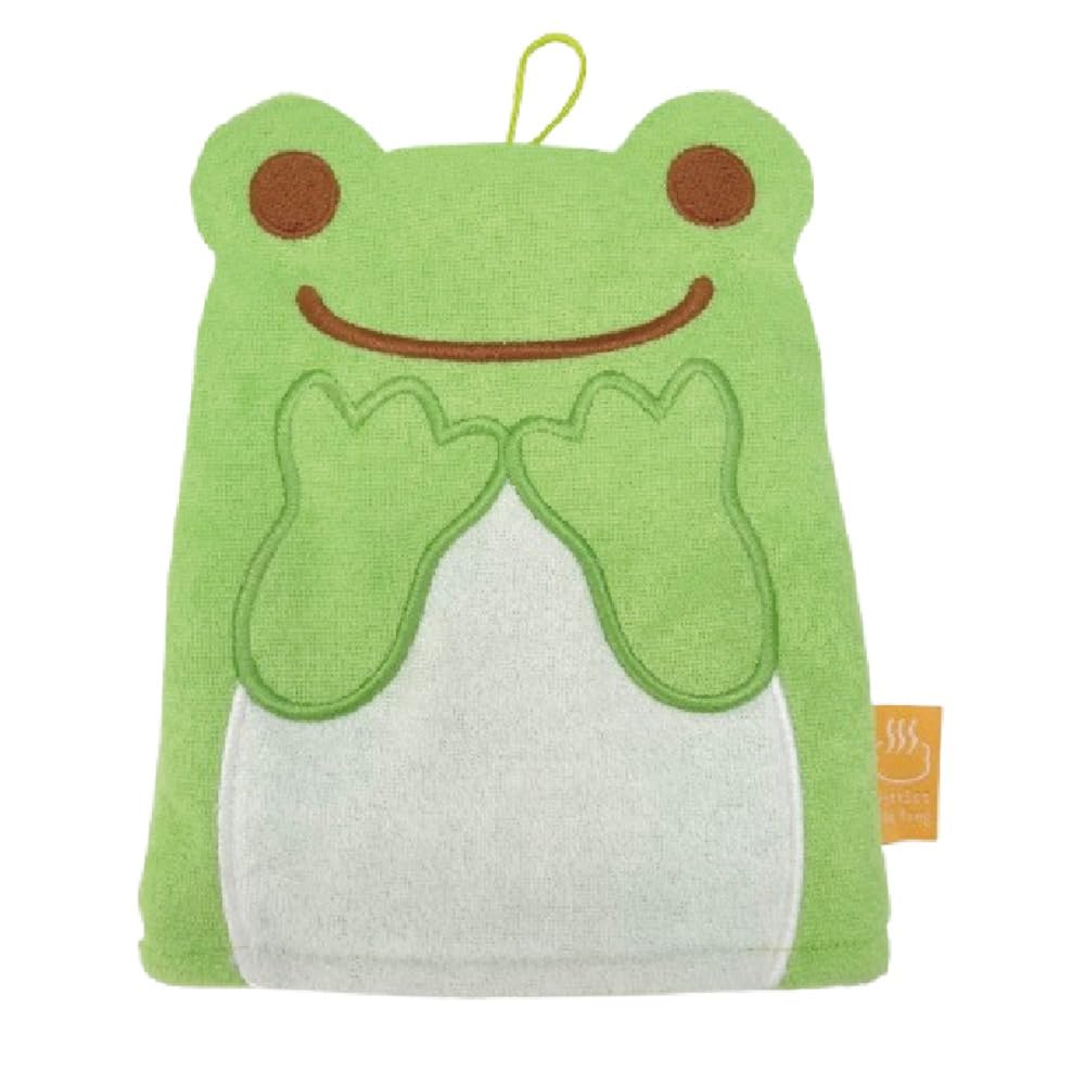 Nakajima Corporation Pickles Smile Sauna Sento Bath Mitt Pickles the Frog Sauna Public Bath Design Bath Goods Bath Supplies H27 x W17 x D2cm & - &