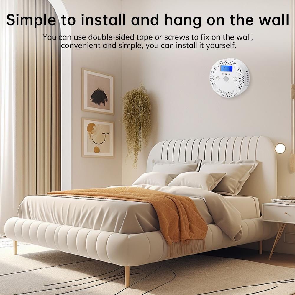 Portable Carbon Monoxide Detector Tuya WiFi Smart Carbon Monoxide Alarm Suitable for homes, offices, etc.