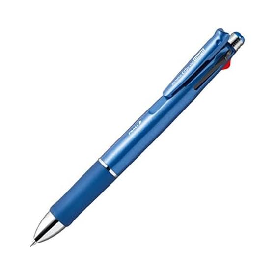 Zebra Clip-On Multi 1000 4-Color Ballpoint Pen (0.7mm) + Mechanical Pencil (0.5mm), Blue, Black, Red, Green, Binder Clip, Rubber Grip