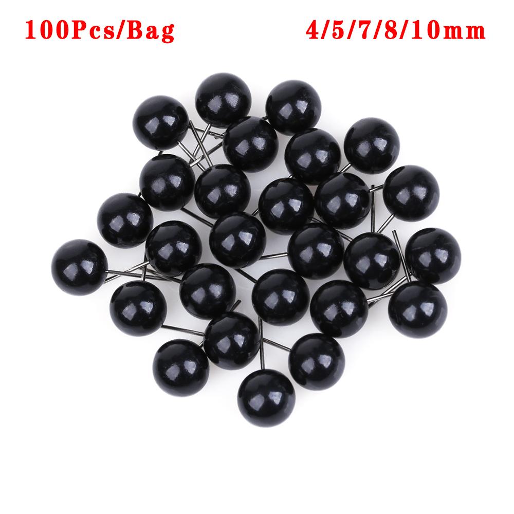 100Pcs Glass Eyes 4/5/8/10 Mm Needle Felting Teddy Bears Dolls Animals Black Eyes for DIY Hand Made Toy Doll Accessories