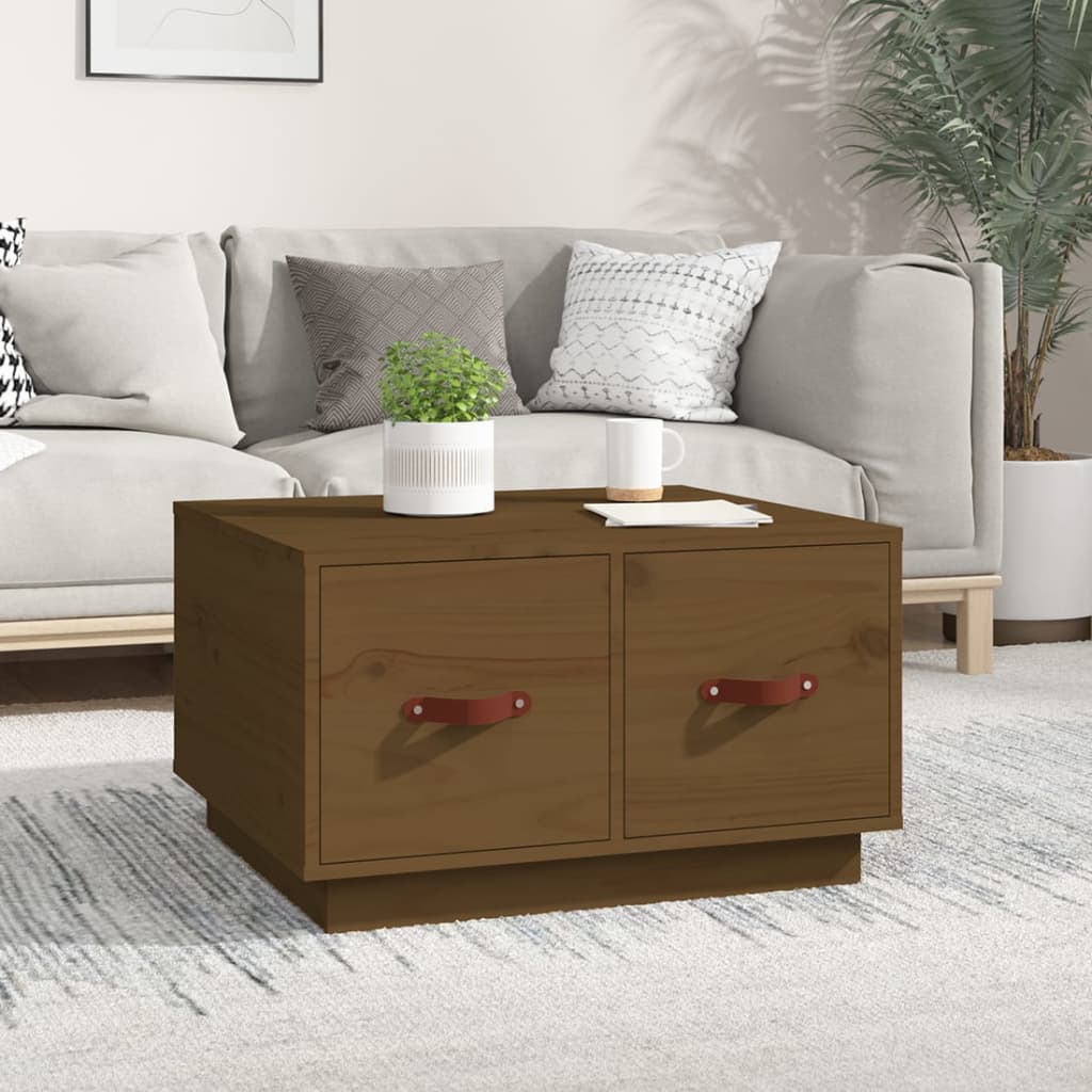 Coffee Table Honey Brown 60 x 53 x 35 cm Solid Pine Wood