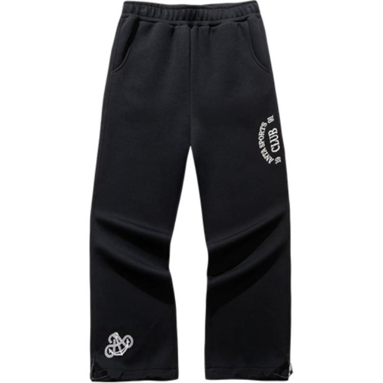 

Anta Comfortable Casual Simple Versatile High-Waisted Loose Knit Sports Pants Women bottoms Basic-Black 162518302-2 L