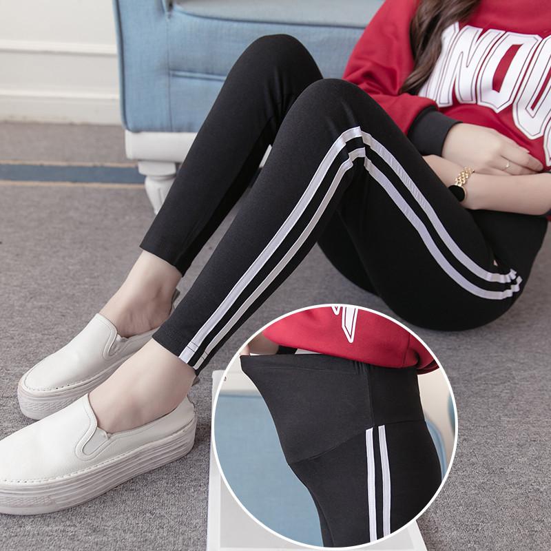 Real Shot, Maternity Leggings, Velvet Support, Maternity Pants, Thickened Pants In Autumn and Winter, and Autumn Outer Trousers for Autumn Wear.