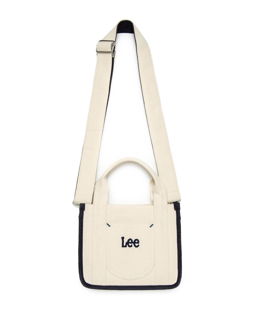Lee Corduroy Square Two-Way Tote Bag Ivory