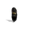 Adidas Deep Threat Comfortable And Trendy Breathable Mid top Children's Basketball Shoes Black Gold FX8644