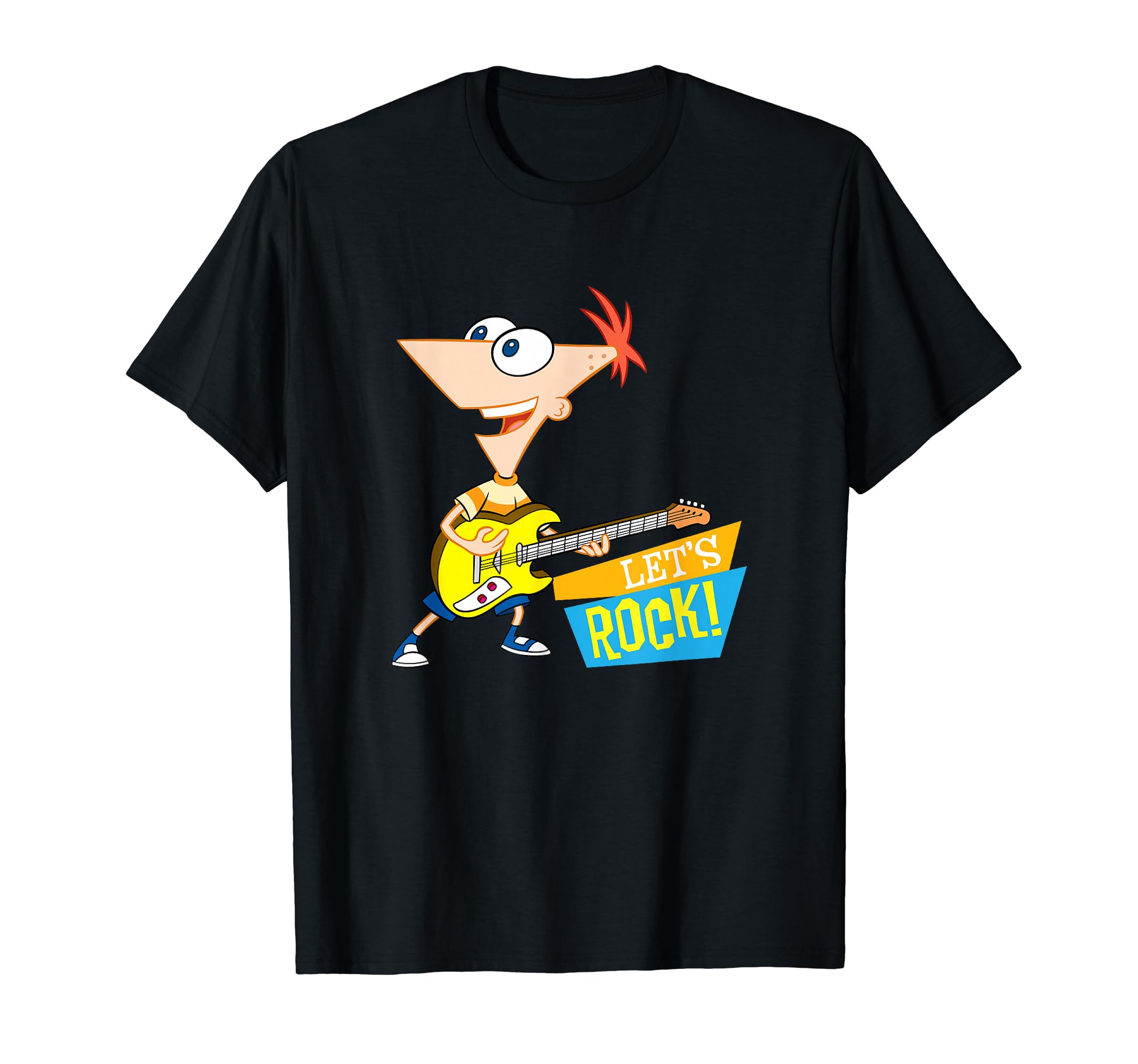 

Disney Phineas and Ferb Let s Rock! Phineas Plays the Bass T-Shirt