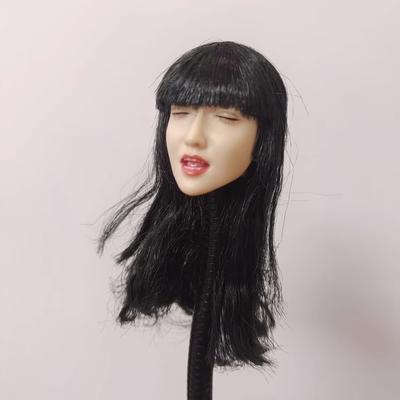 Giocattoli e Hobby [TOYBARJAPAN] Testa per Action Figure in Scala 1/6 per TBLeague e altri corpi. Pelle bianco perla, occhi chiusi, lunghi capelli grigio scuro, asiatico