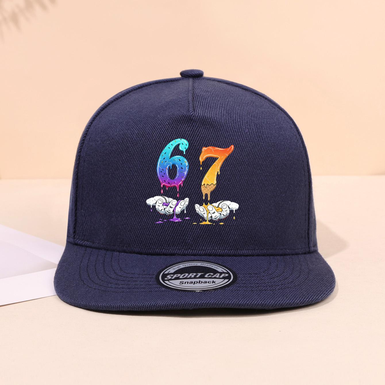 

1PC American Retro Gradient 67 Flat brimmed Hat | Whitening+Comfortable Adhesive Head, Full of Street Atmosphere темно-синий