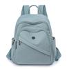 Solid Color Nylon Backpack Women's Travel Backpack Student Schoolbag