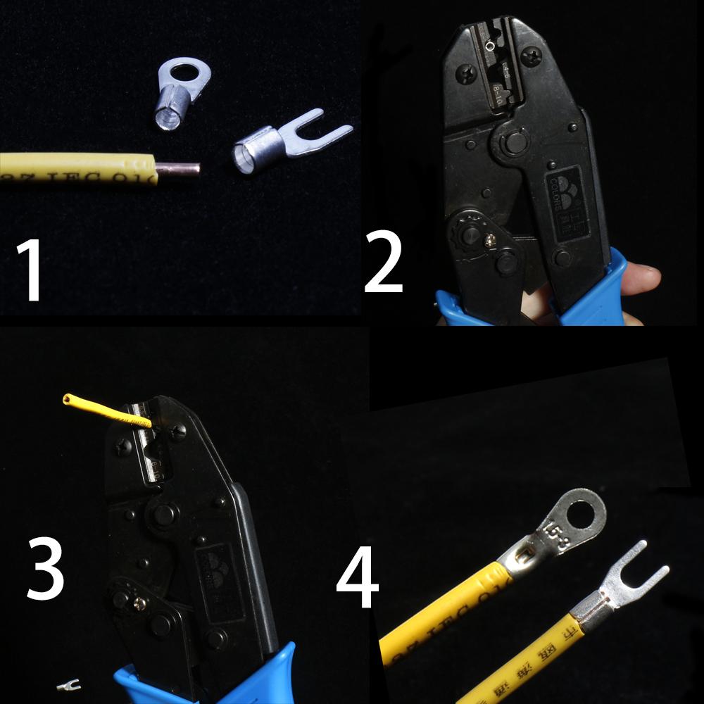 360/450pcs Cold press bare terminals Fork-Type plug Cable Wire Electrical Connector Copper nose Y U type combination set Kit