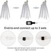 WATERGLIDE Meteor Shower Lights, 11" Outdoor Christmas Lights 10 Icicles 240 SMD LED Crystal Ice Falling Light, Connectable Raindrop Iciclelights,