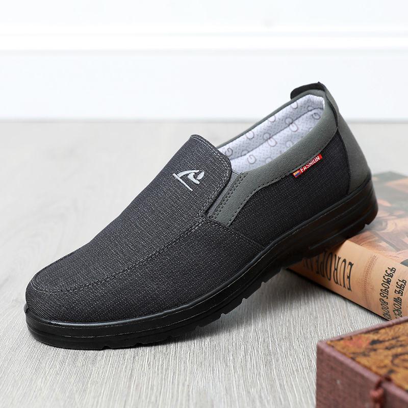 

Мужские парусиновые туфли большого размера в старом пекинском стиле - Рабочая обувь и обувь для пап для среднего и пожилого возраста (Размеры 38, 47, 48) 39 серый