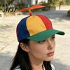 Lässiger Sonnenhut Baseball für Damen, Hut mit breiter Krempe, Verstellbarer Schnallenriemen, Faltbar, Sommer, mit Bambus-Libellen-Dekor, Drehbarer Propeller