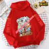 Spring Autumn Boys Girls Luffy Zoro Hoodies One Piece Anime Kids Sweatshirts Pullover Hooded Casual Streetwear Fashion Costume