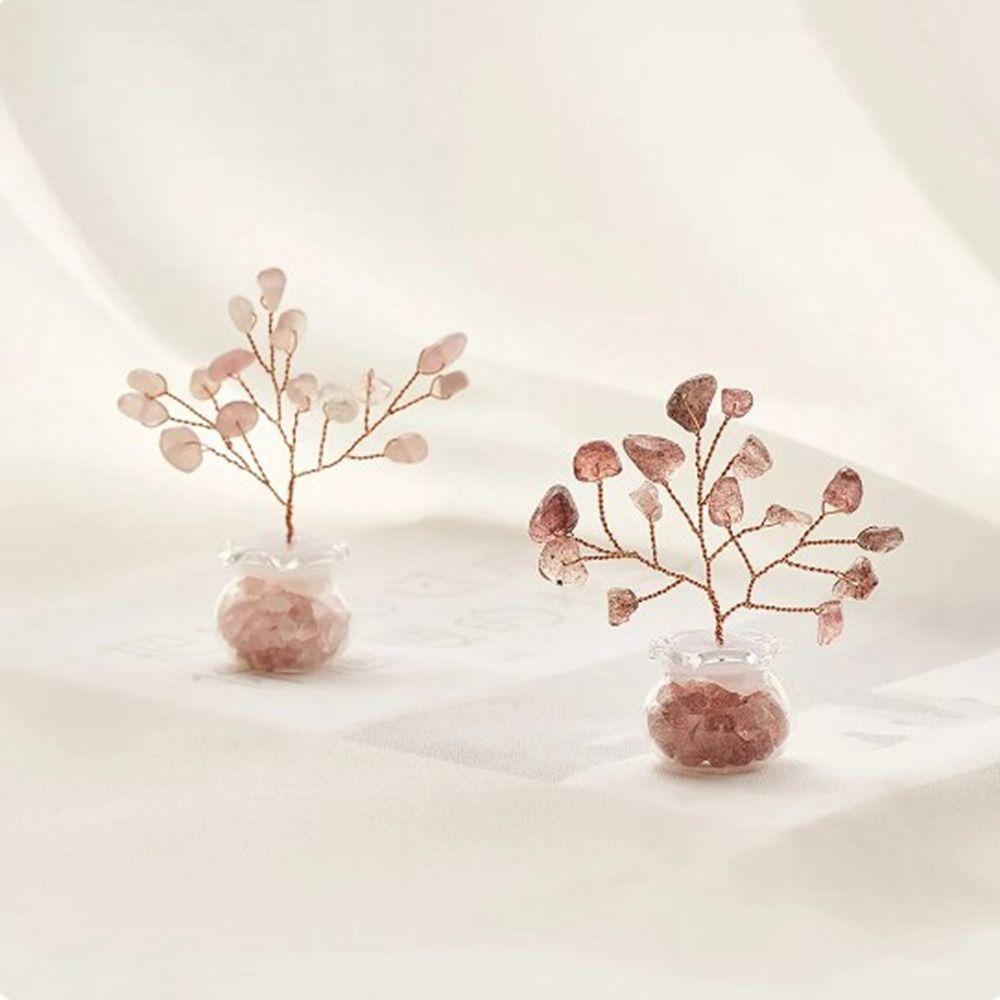 Crystal Crystal Wishing Tree Natural Crystal Tree Model Vase Crystal Tree  Office