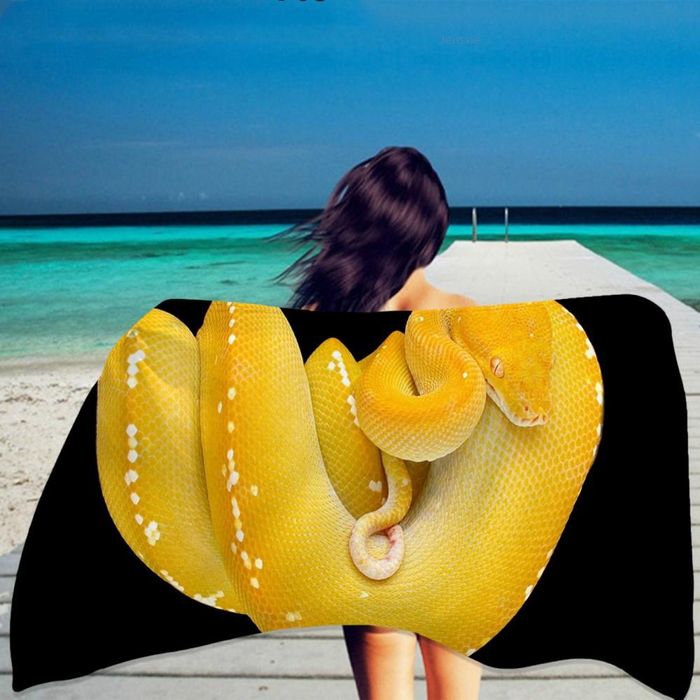 Telo Mare con Fantasia Serpente Animali Carino Asciugatura Super Rapida Asciugamano da Bagno per Adulti Bambini Regalo Asciugamano Viso Viaggio Campeggio Asciugamano Sportivo