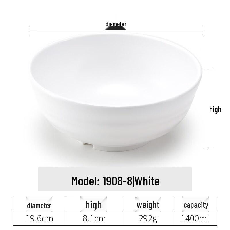 Yi Pan Melamine Deep Serving Bowls (5-Pack)