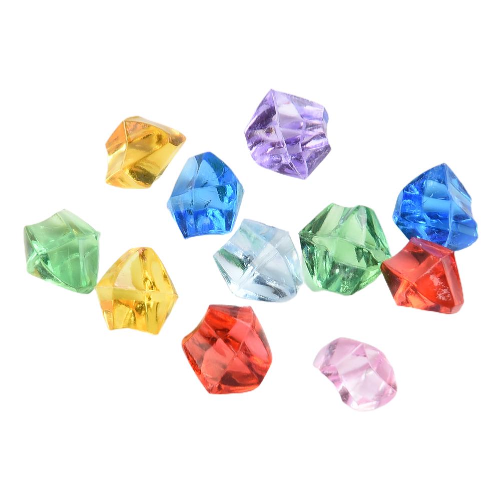 200 Stück Acrylsteine Kristall Acryl Edelstein Kinder Gemischte Farben Ornamente Vase Hochzeitsparty 6*9mm Zubehör DIY Schmuck Dekoration