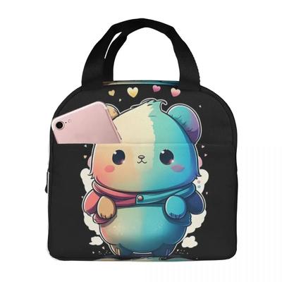 Cool Lunch Bag Box Milk and Mocha Bubu Dudu Children Aluminum  Foil Portable Lunchbox