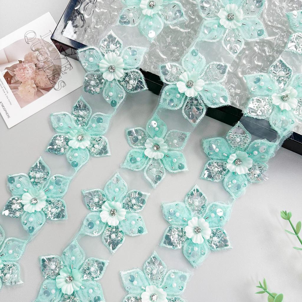 8Cm Three-Dimensional Flower Nail Diamond Sequin Lace Diy Bag Shoes And Hats Accessories Clothing Decorative Lace Accessories