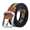 Fashion Canvas Waistband Adjustable Pin Buckles Design Waist Belt For Men Women Unisex Casual Jeans And Trousers