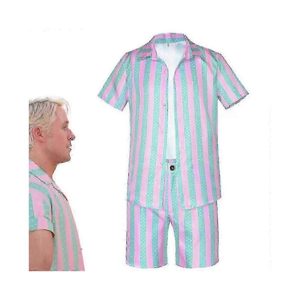 Gosling Ken Costume - Men's Short Sleeve Shirt Coat Shorts Suit - Uniform Outfit JT