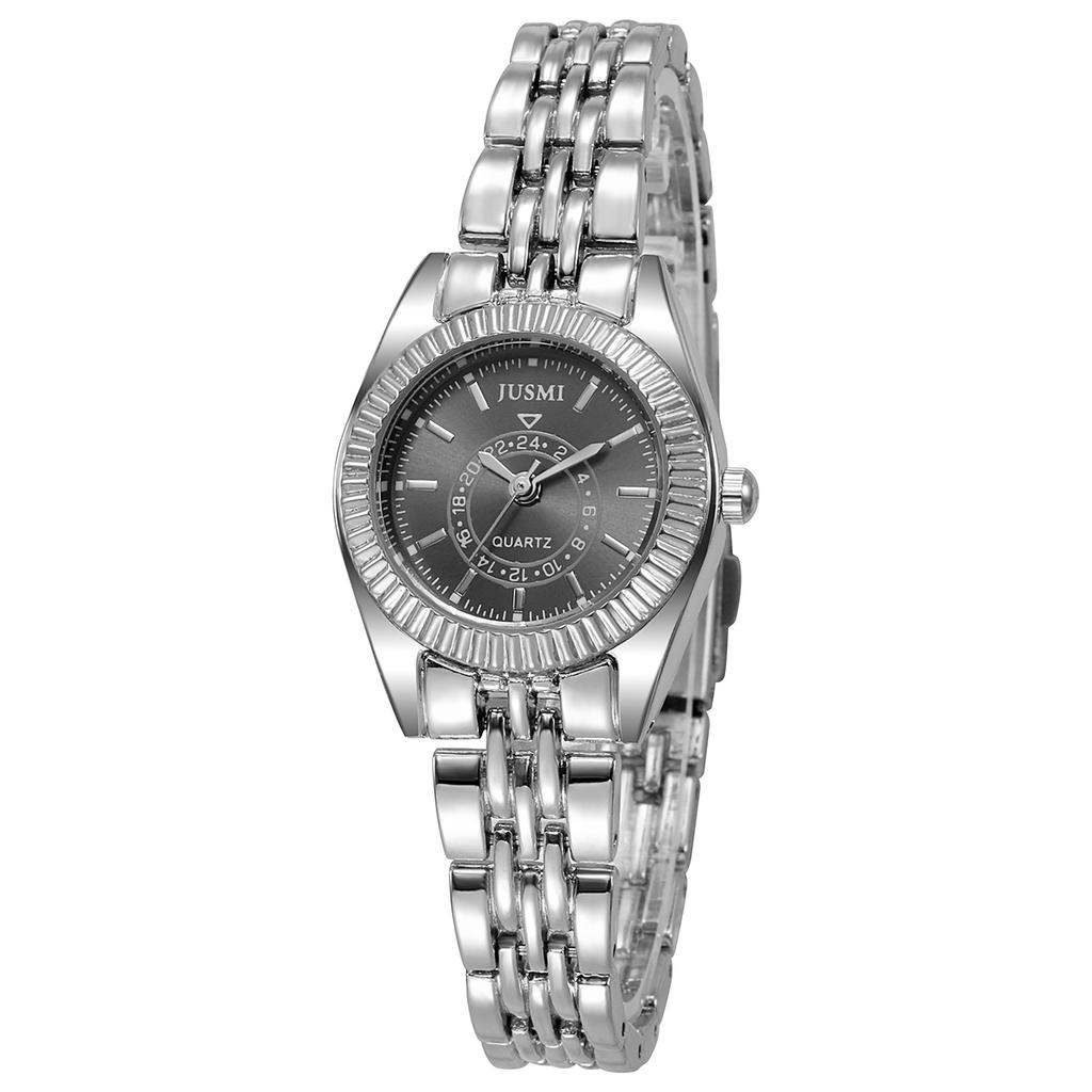 Light luxury fashion ladies quartz watch line scale alloy steel belt, suitable for daily wear, anniversary, Christmas gift