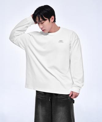 BORN TO WIN Silver B Logo Over Fit Long Sleeve [White]