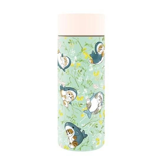 Mofusand Hibiya Kadan Stainless Bottle 300ml Shark Cat Vacuum Double Insulation Cold Floral Water Cute 53-5002