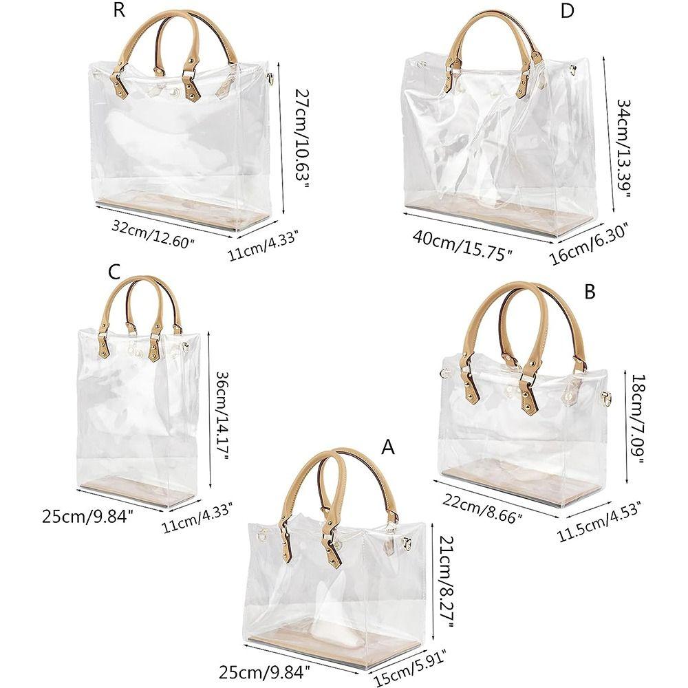 Clear Tote Bag DIY Handmade PVC Handbag Making Kit Large Capacity Gift Bag Woman