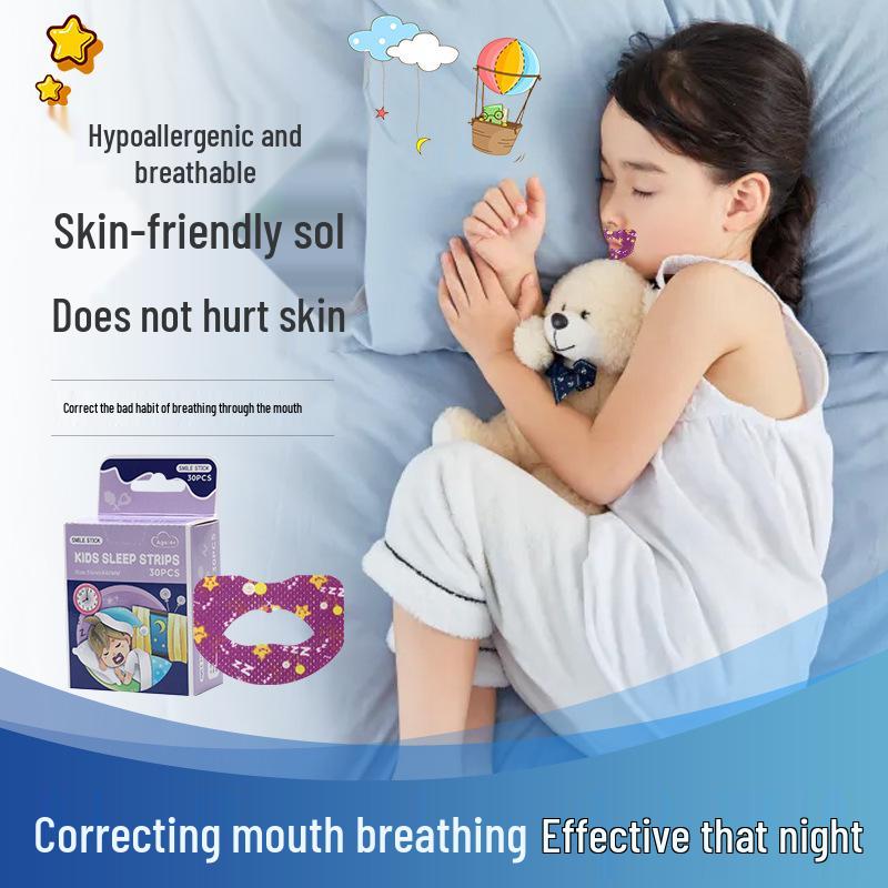 Children's Sleep Mouth Closing Tape - Breath Correction Patch for Preventing Open Mouth Breathing