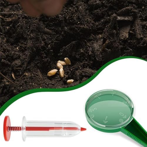 6-Piece Seed Dispenser Set Garden Sowing Aid and Handheld Seed Planter for Easy Sowing of Small Seeds