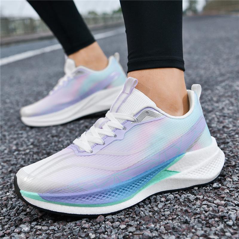 Carbon board racing jogging shoes breathable shock absorption rebound professional marathon track and field running shoes