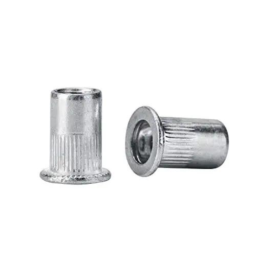 10 Pcs M3 M4 M5 M6 M8 M10 M12 Aluminum Rivet Nut Flat Head Thread Insert Rivet Nut Set Nut