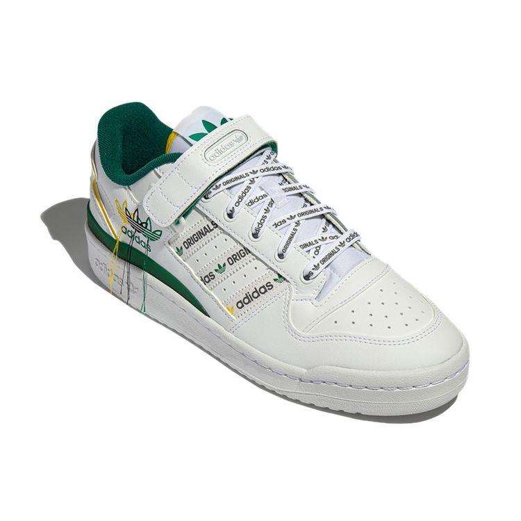 Adidas Originals Forum Low Velcro Low Top Skate Shoes Unisex Sneakers White Green GX3001