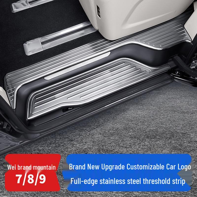 Stainless Steel Scuff Plate Welcome Pedal Protector for Wey Gaoshan 7/8/9