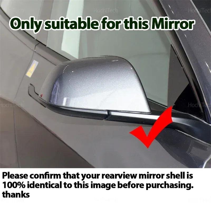 For Tesla Model 3 2017 2018 High quality ABS Carbon Fiber Horned Style Side Rear View Mirror Cover Cap
