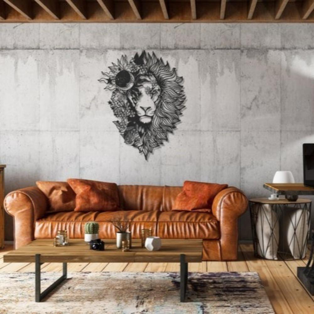 Metall Löwe Wandkunst Heimdeko Statue