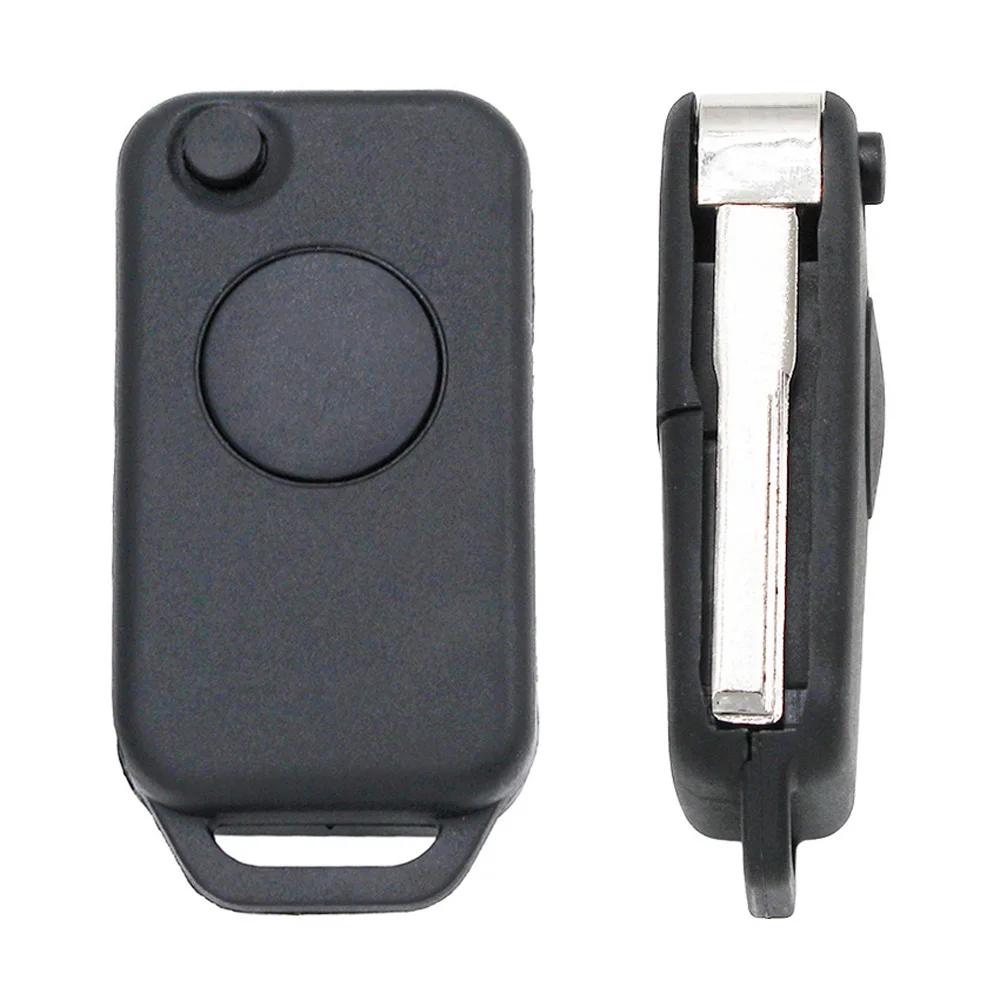 Youbba Voor Autosleutel Shell 1 Knop Flip Klap Afstandsbediening Cover Vervanging Sleutelhouder Voor B200 A160 W124 W202 W210