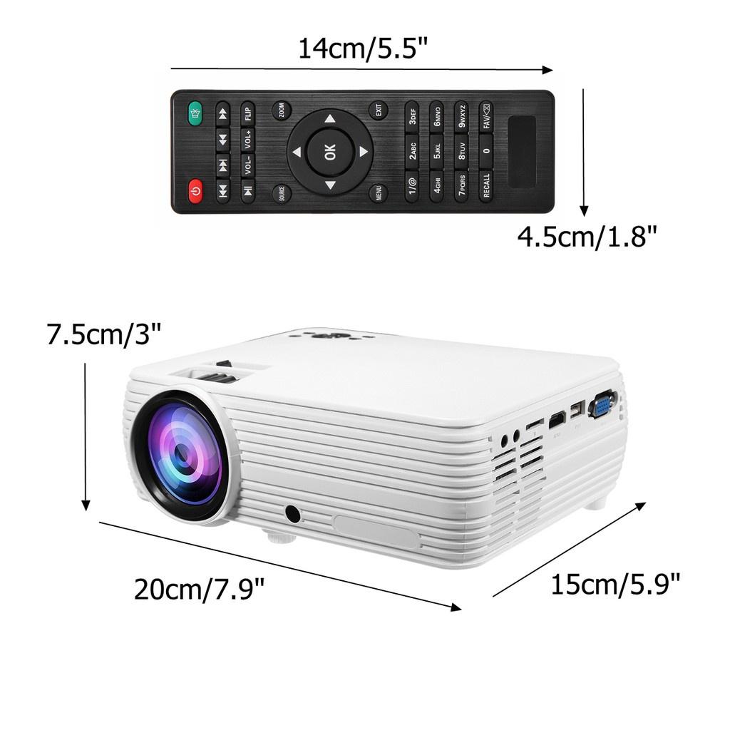 Home Cinema Theater Movie LED Projector HD Support 1080P 7000 Lumens X5 LCD Projector
