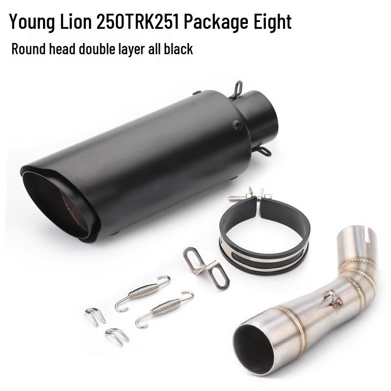 Exhaust Pipe Stainless Steel Mid-Tail Section for Loncin 250 TRK251 Motorcycle Modification