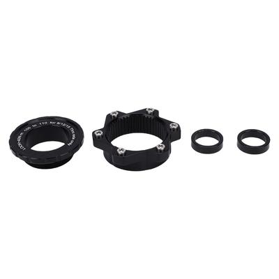 Adaptér pro Center Lock kotoučové brzdy, hliníková slitina, 100 mm na 110x15 mm, adaptér pro 6-šroubový kotouč, distanční vložka náboje pro 15mm pevnou osu