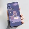 Phone Funda For TCL 20B 20Y 20E Case Aesthetic Cute Cat Astronaut Black Soft Silicone TPU Capa for TCL 20E 20Y 20B Back Cover