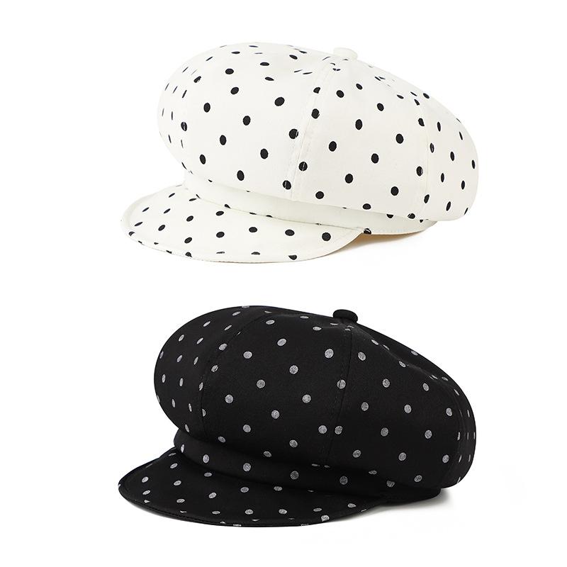 New Cloud Beret Women Spring Summer Casual Pleated Octagonal Painter Hat Female