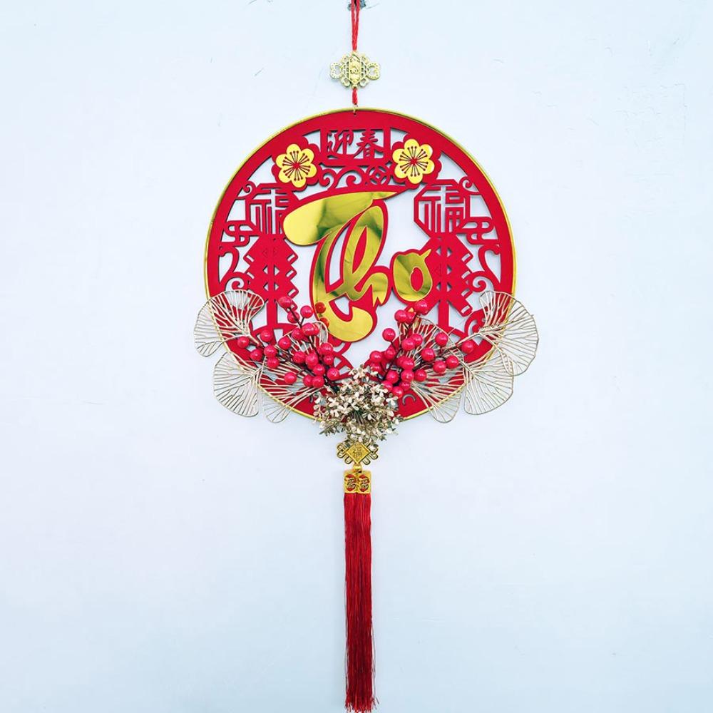 

Red God of Wealth Pendant Vietnam Characters Tassels Hanging Spring Festival Pendants Home Decor Style 3