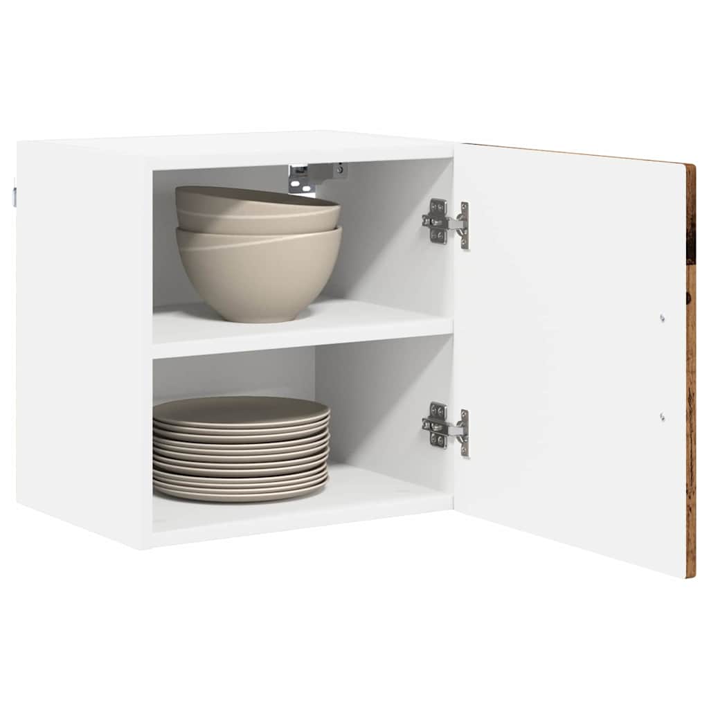 Porto Wall Mounted Cabinet Reclaimed Wood Look 40 X 31 X 40 Cm Engineered Wood