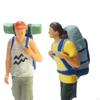 1/64 Figure Doll Backpacker Handpainted Resin Mini Travelers Figurines for Fairy Garden Accessory